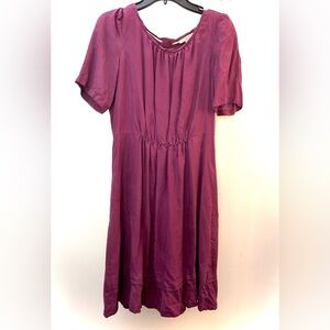 Gorgeous Silk BURBERRY BRIT Aubergine Dress Size: L / US 10 /Euro44 Lined